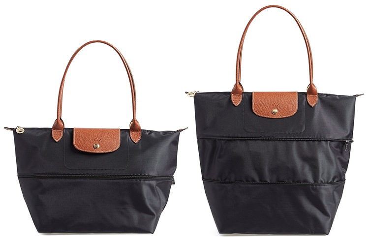 expandable longchamp tote