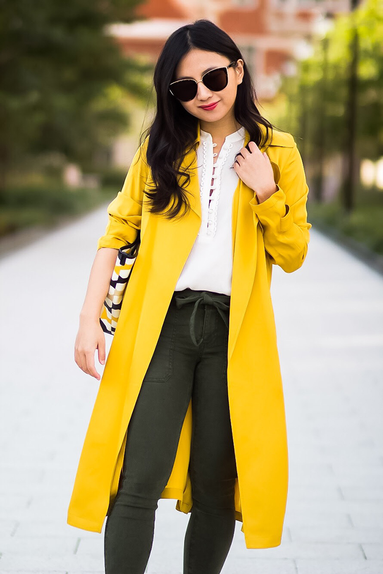 Yellow Trench Elle Blogs
