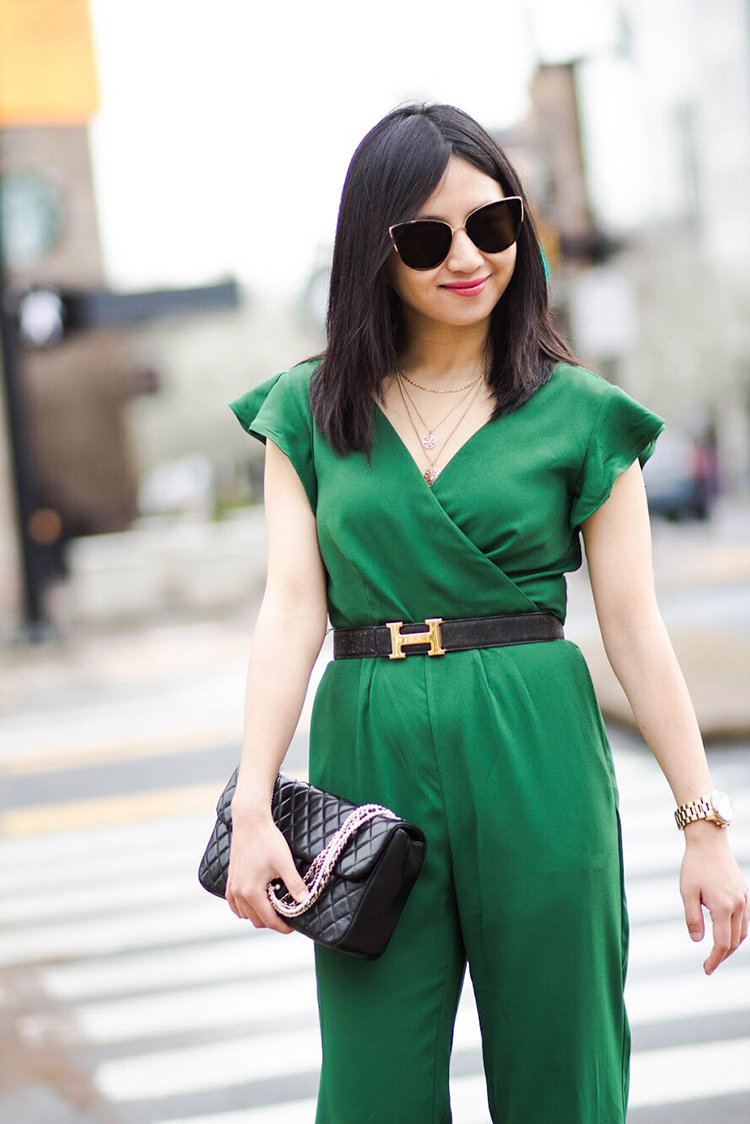 michael kors green jumpsuit