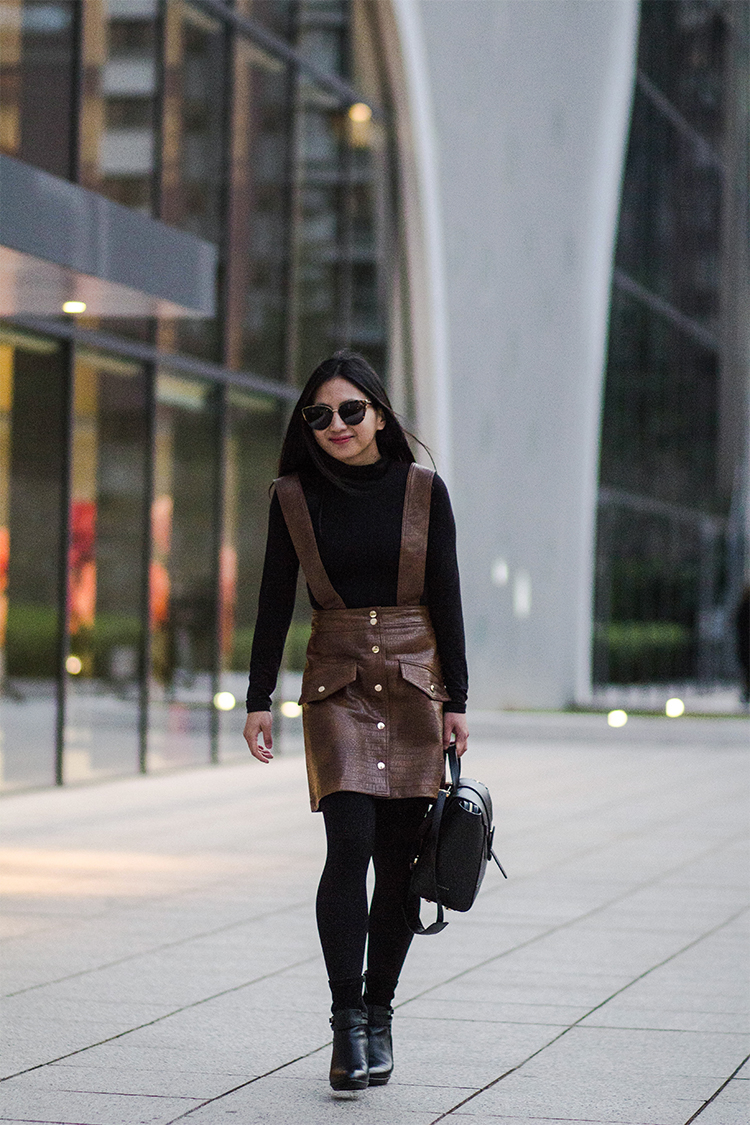 zara skirt with braces