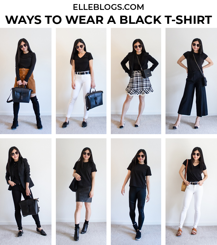 This image has an empty alt attribute; its file name is Ways-to-Wear-a-Black-T-Shirt-1.jpg