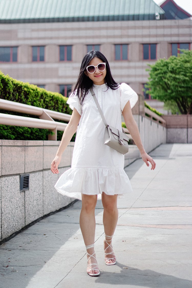 white dress sandals