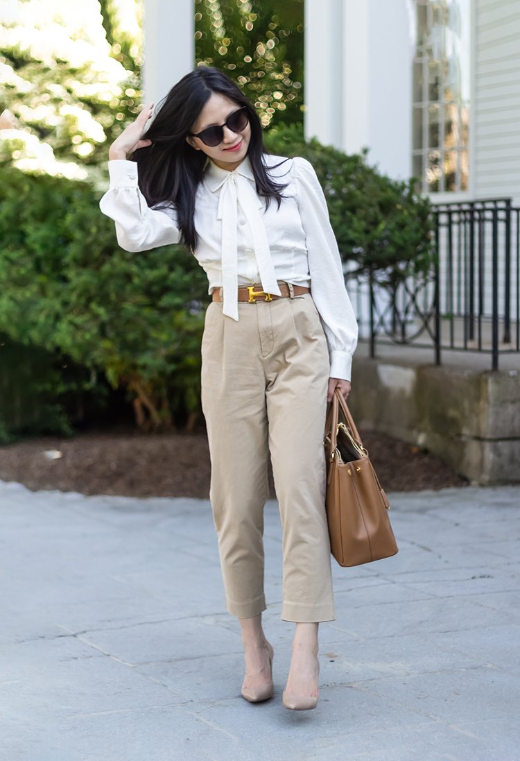 Tan Crop Chinos Elle Blogs