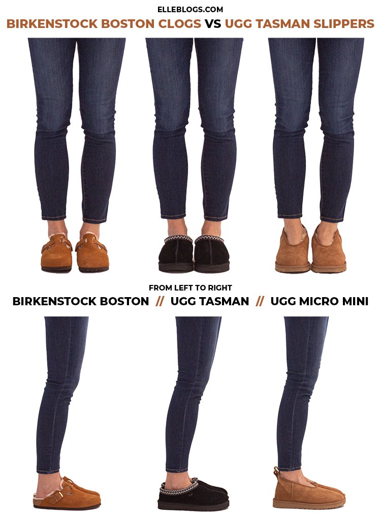 Review: Birkenstock Boston Shearling Clogs vs UGG Tasman Shearling ...