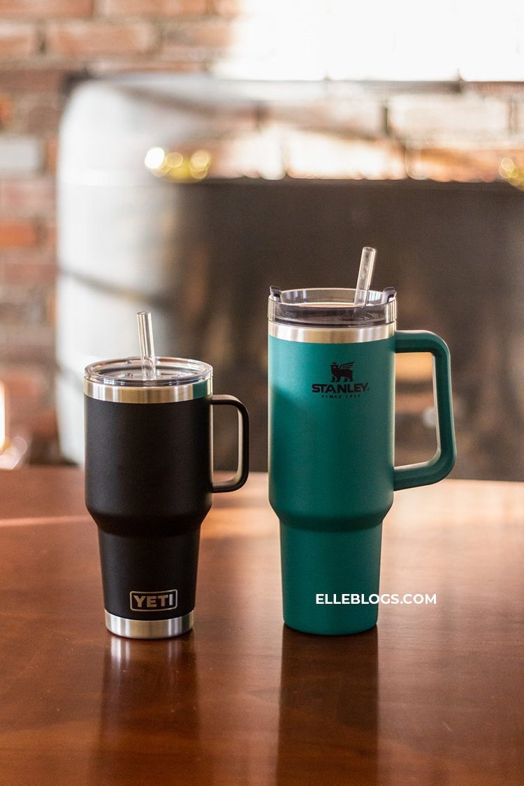 Comparison Review: Stanley 40oz Travel Tumbler vs Yeti Rambler 35oz Mug  with Straw Lid - Elle Blogs