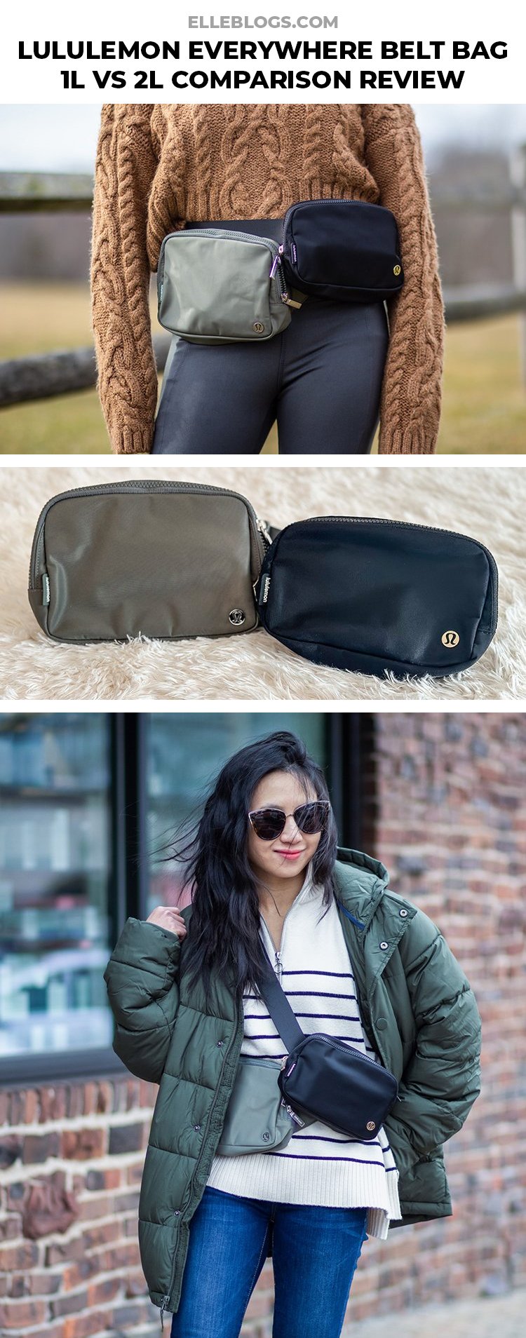 Review! Lululemon's Large Everywhere Belt Bag Size Comparison Plus