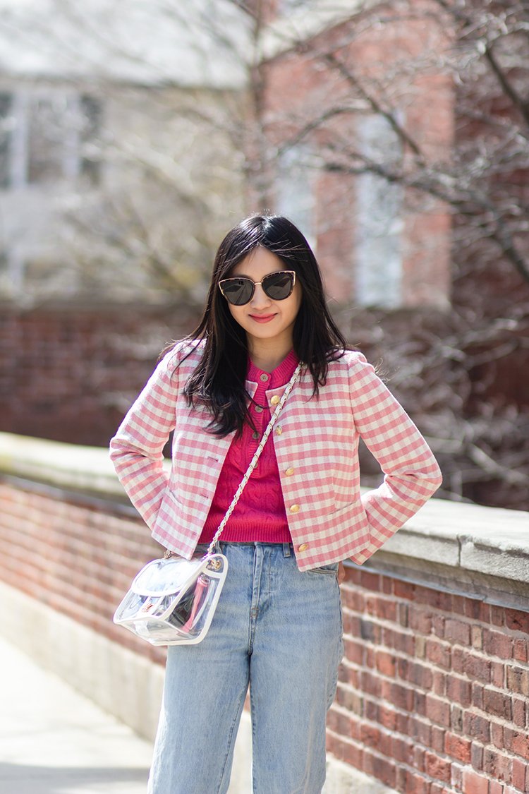 J crew pink discount jacket