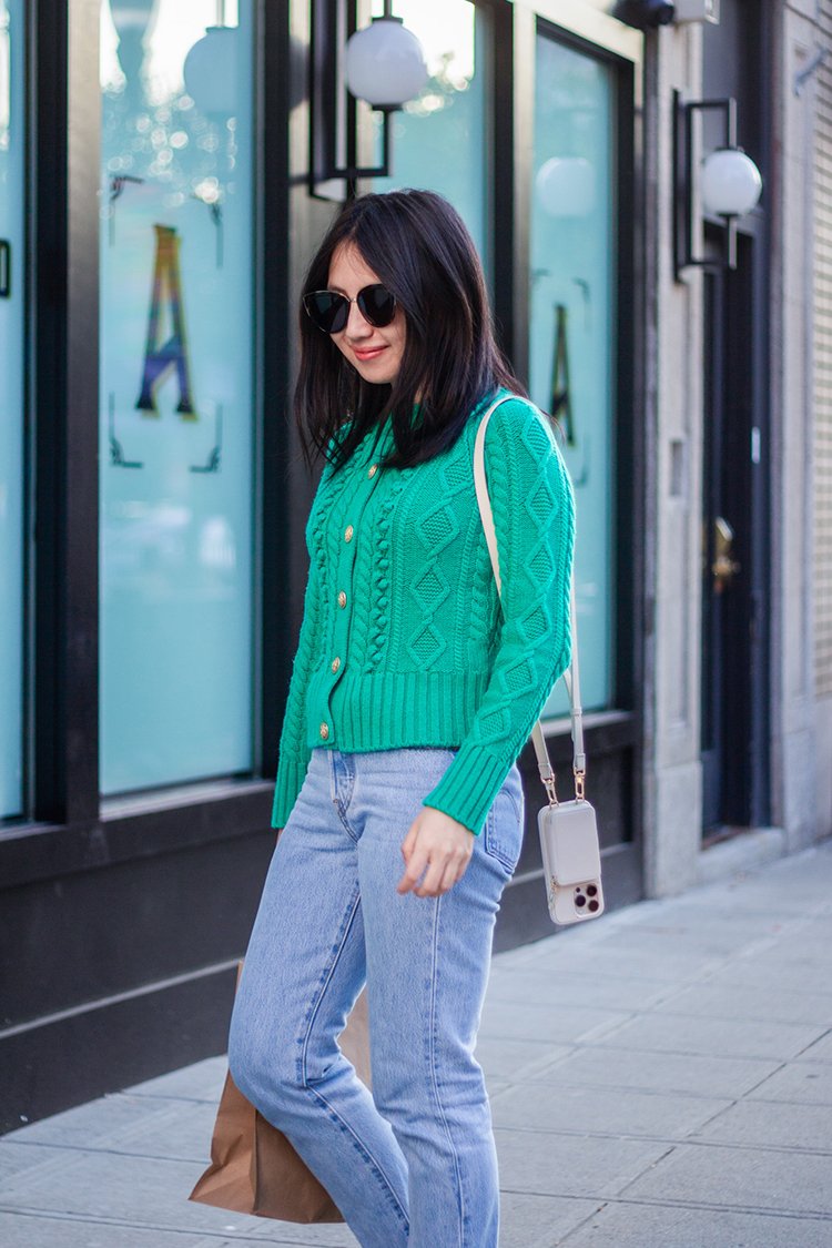 J.Crew Cable-Knit Cardigan Sweater - Elle Blogs